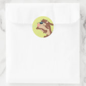 Sticker Rond TAZ™ tirant la langue (Sac)