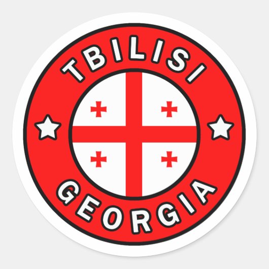 Sticker Rond Tbilissi Géorgie (Devant)