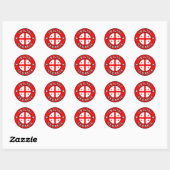 Sticker Rond Tbilissi Géorgie (Feuille)