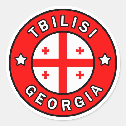 Sticker Rond Tbilissi Géorgie (Devant)