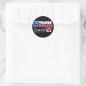 Sticker Rond Tchèque ici (foncé) (Sac)