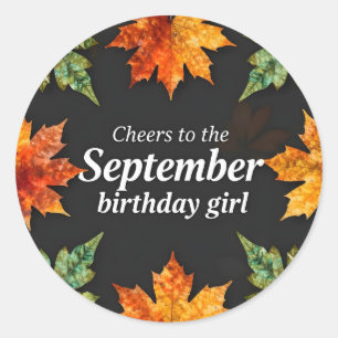 Sticker Rond Tchin à la jeune fille née en septembre texte