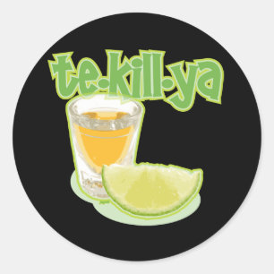 Sticker Rond te-kill-ya