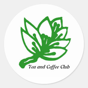 Sticker Rond Tea&Coffee_GREEN_2, Club de thé et café