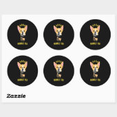 Sticker Rond Tea Milk Tea Anime Corgi (Feuille)