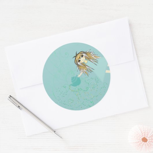 Sticker Rond Tea Party (Enveloppe)