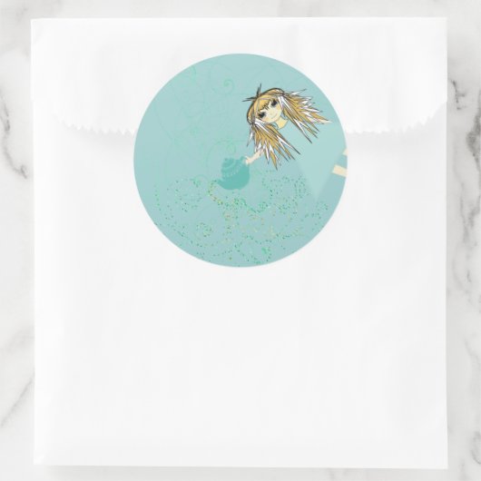 Sticker Rond Tea Party (Sac)