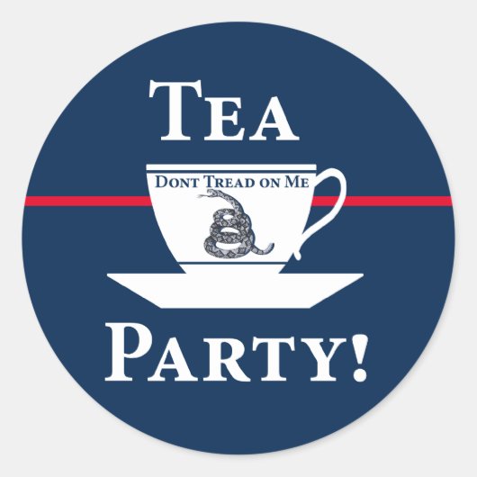 Sticker Rond Tea Party ! (Devant)
