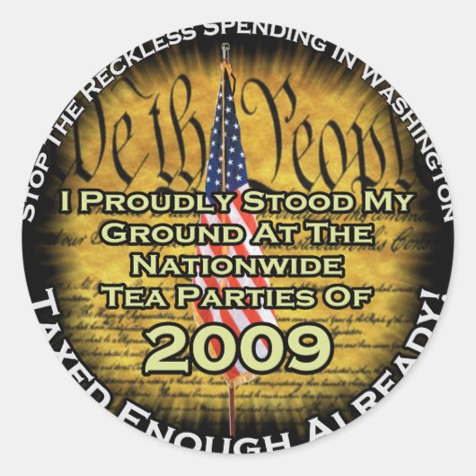 Sticker Rond Tea party 2009 (Devant)