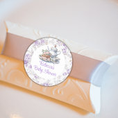 Sticker Rond Tea Party Lavender Garden Baby shower Floral