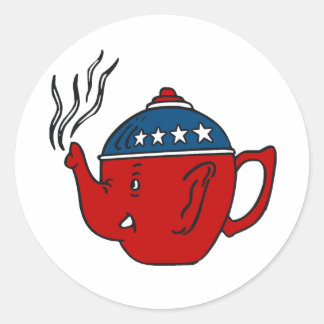 STICKER ROND TEA PARTY STEAM