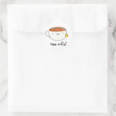 Sticker Rond Tea-rrific Funny Cup De Thé Pun (Sac)