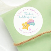 Sticker Rond Teacher Appreciation Shooting Star Kawaii Pastel