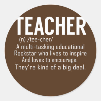 Sticker Rond Teacher Definition Teacher Appreciation