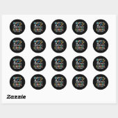 Sticker Rond Teacher Fun 100th Day Of School (Feuille)