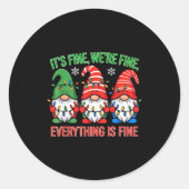 Sticker Rond Teacher It's Fine We're Fine Everything Is Fine Gn (Devant)