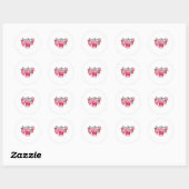 Sticker Rond Teacher Valentine Loved Teacher Valentine's Day Co (Feuille)