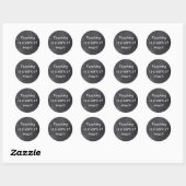 Sticker Rond Teaching Work Heart Chalkboard Design Venin Idea (Feuille)