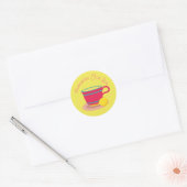 Sticker Rond Teacup home design Cadeau d'entreprise (Enveloppe)