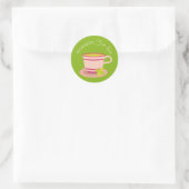 Sticker Rond Teacup home design Cadeau d'entreprise (Sac)