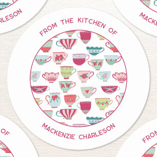 Sticker Rond Teacup Modern Business