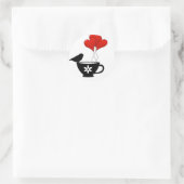 Sticker Rond Teacup of Hearts (Sac)