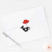 Sticker Rond Teacup of Hearts (Enveloppe)