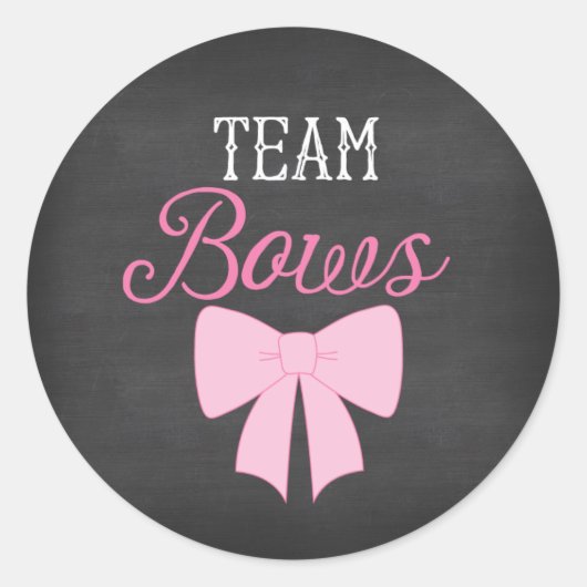 Sticker Rond Team Bows Girl Genre Revela (Devant)