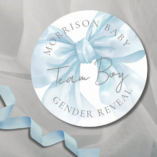 Sticker Rond Team Boy Blue Bow Genre Revela