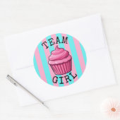 Sticker Rond 'Team Boy' Blue Cupcake (Enveloppe)