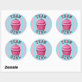 Sticker Rond 'Team Boy' Blue Cupcake (Feuille)