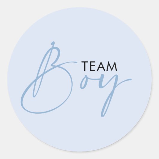 Sticker Rond Team Boy Blue Gender Reveal Vote (Devant)
