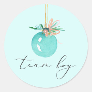 Sticker Rond Team Boy Christmas Ornament Script Révélation de g