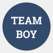 Sticker Rond Team Boy Gender Revela (Devant)