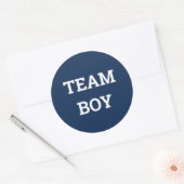 Sticker Rond Team Boy Gender Revela (Enveloppe)