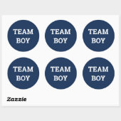 Sticker Rond Team Boy Gender Revela (Feuille)