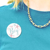 Sticker Rond Team Boy Gender Reveveal Party