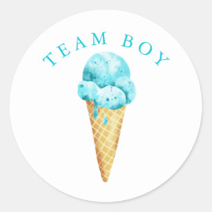 Sticker Rond Team Boy Genre Reveillez Party Vote Glace Cream