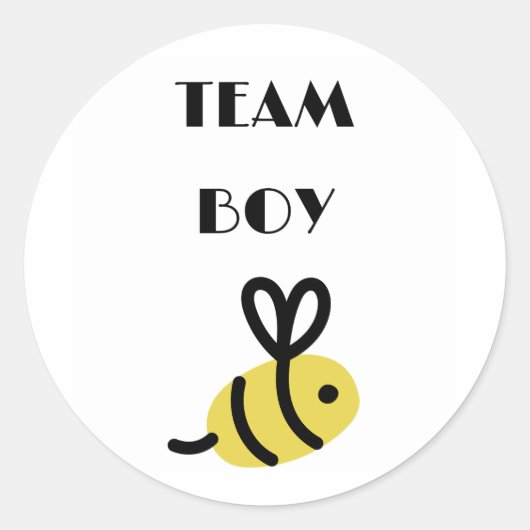 Sticker Rond Team Boy Vote Genre révéler la fête (Devant)