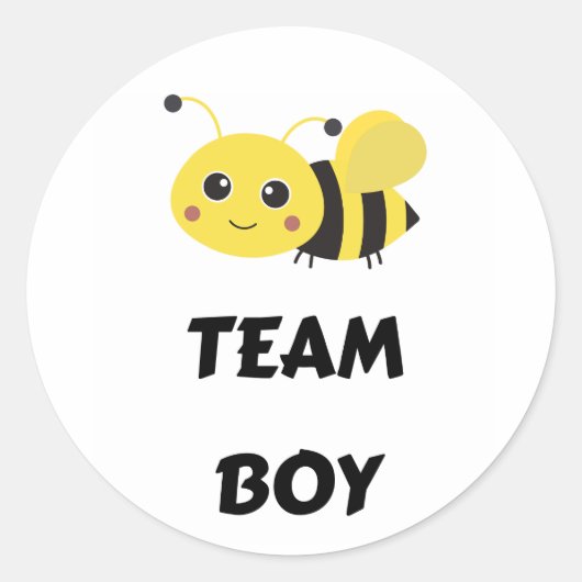 Sticker Rond Team Boy Vote Genre révéler la fête (Devant)