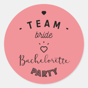 Sticker Rond Team bride bachelorette party