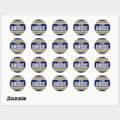 Sticker Rond Team Bride Sports Jersey (Feuille)
