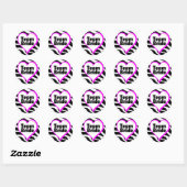Sticker Rond Team Bride Zebra Stripes (Feuille)