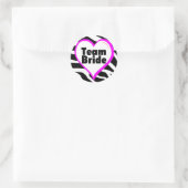 Sticker Rond Team Bride Zebra Stripes (Sac)