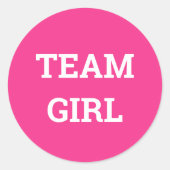 Sticker Rond Team Girl Gender Revela (Devant)