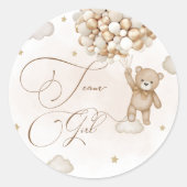 Sticker Rond Team Girl Gender Revela (Devant)