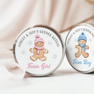 Sticker Rond Team Girl Gingerbread Sexe Revevela Party
