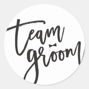 Sticker Rond Team Groom Bow Cravate Bachelor Party Mariage mode