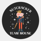 Sticker Rond Team Mouse Nutcracker Christmas Dance Fun Soldier  (Devant)