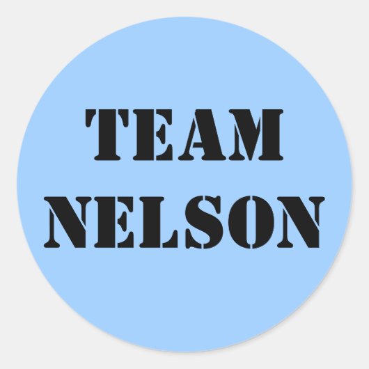STICKER ROND TEAM NELSON (Devant)